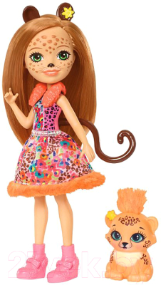Кукла с аксессуарами Mattel Enchantimals Чериш Гепарди с питомцем  / FJJ20