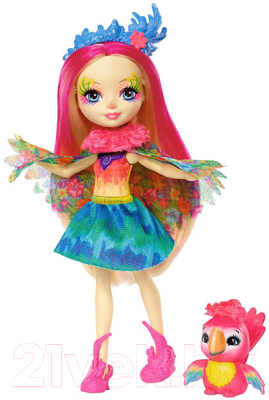 Кукла с аксессуарами Mattel Enchantimals с питомцем Пикки Какаду / FJJ21