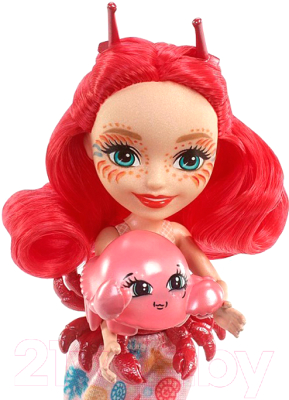 Кукла с аксессуарами Mattel Enchantimals Камео Краб с питомцами / FKV60