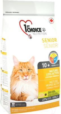 Сухой корм для кошек 1st Choice Senior Less Active Chicken (2.72кг)