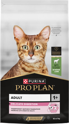 Сухой корм для кошек Pro Plan Delicate Lamb (10кг) - 