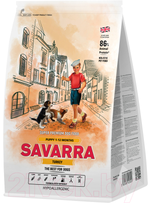

Корм для собак Savarra, Puppy Turkey & Rice