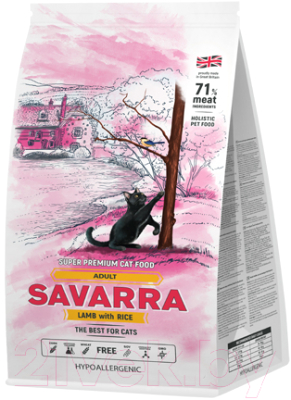 

Корм для кошек Savarra, Adult Lamb & Rice