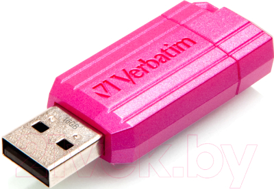 Usb flash накопитель Verbatim PinStripe Store 'n' Go 16Gb / 49067 (ярко-розовый)