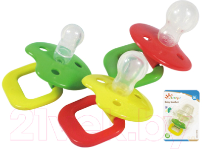 

Пустышка Sun Delight, Зеленый;красный, Силиконовая круглая M / 31042