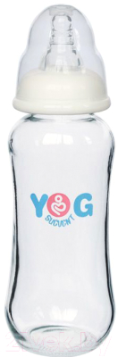 Бутылочка для кормления Sun Delight Стеклянная стандартная / YG5078 (240мл, синий)