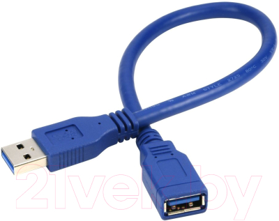 Удлинитель кабеля Cablexpert CCP-USB3-AMAF-0.15M (черный)