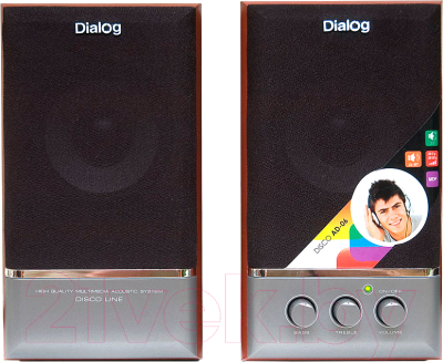 

Мультимедиа акустика Dialog, Черный;коричневый, AD-06 Cherry