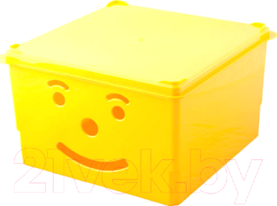 Ящик для хранения Полимербыт Улыбка 830-83000 (желтый)
