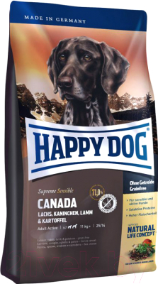 

Корм для собак Happy Dog, Supreme Sensible Canada Grain Free Salmon,Rabbit,Lamb&Potatoes