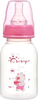 Бутылочка для кормления Sun Delight 31655 (125мл, розовый)