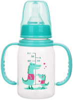 Бутылочка для кормления Sun Delight Стандартная со съемными ручками / 40B2H (125мл, зеленый) -