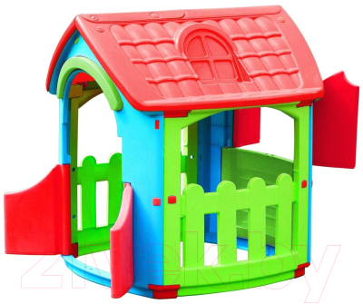 Домик для детской площадки PalPlay 667 (голубой/красный/салатовый)