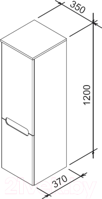 Шкаф-полупенал для ванной Ravak SB-350 Classic L / X000000356 (белый)