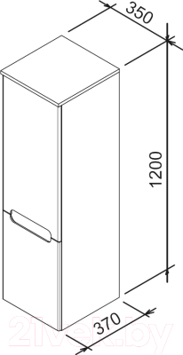 Шкаф-полупенал для ванной Ravak SB-350 CLASSIC P / X000000355 (белый)