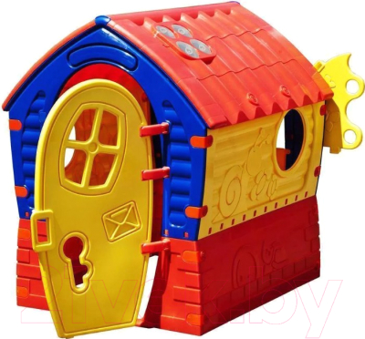 Домик для детской площадки PalPlay Лилипут 680 (желтый/красный/синий)