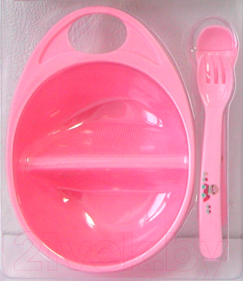 Набор посуды для кормления Sun Delight 33010 (розовый)
