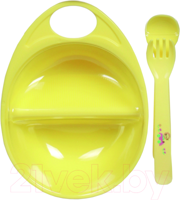 Набор посуды для кормления Sun Delight 33010 (желтый)