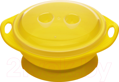 Тарелка для кормления Sun Delight На присоске / YG7005 (желтый)
