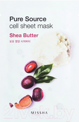 Маска для лица тканевая Missha Pure Source Shea Butter (21г)