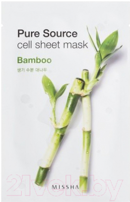 Маска для лица тканевая Missha Pure Source Bamboo (21г)