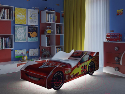 Стилизованная кровать детская Vivat Старт (красный)