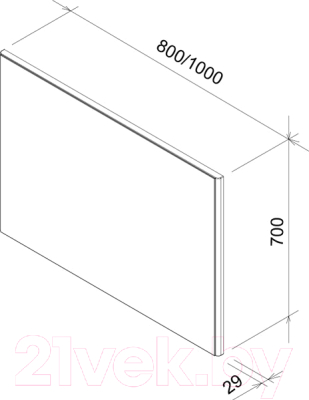 Зеркало Ravak Ring 1000 / X000000777 (белый)