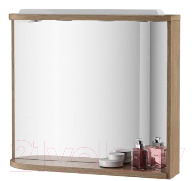 Шкаф с зеркалом для ванной Ravak M 780 R / X000000948 (капучино/белый)