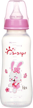 Бутылочка для кормления Sun Delight 31255 (240мл, розовый)