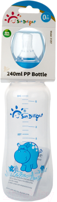 

Бутылочка для кормления Sun Delight, Прозрачный;синий, Выпуклая / 31257