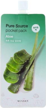 Маска для лица гелевая Missha Pure Source Pocket Pack Aloe ночная (10мл)