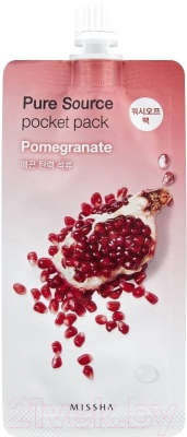 Маска для лица гелевая Missha Pure Source Pocket Pack Pomegranate (10мл)