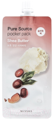 Маска для лица гелевая Missha Pure Source Pocket Pack Shea Butter ночная (10мл)