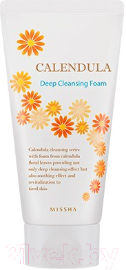 Пенка для снятия макияжа Missha Calendula Deep Cleansing Foam очищающая (150мл)