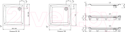 Душевой поддон Ravak Perseus EX 100 (A02AA01310)