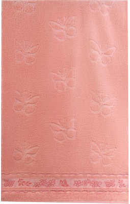 Полотенце Aquarelle Бабочки 50х90 (розовый/персиковый)