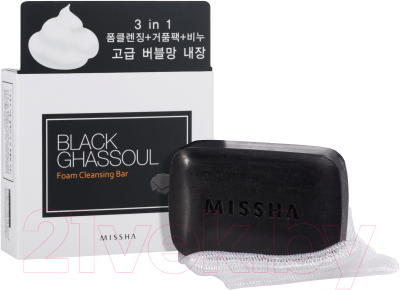 Мыло для умывания Missha Black Ghassoul (80г)