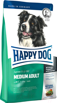 Сухой корм для собак Happy Dog Supreme Fit & Well Medium Adult (4кг)