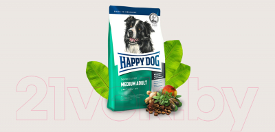 Сухой корм для собак Happy Dog Supreme Fit & Well Medium Adult (4кг)