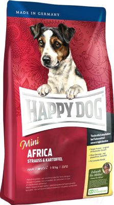 Сухой корм для собак Happy Dog Supreme Mini Africa Grain Free Adult Strauss & Kartoffel (4кг)