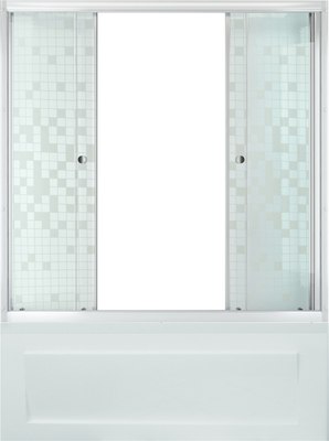 Стеклянная шторка для ванны Triton Мозаика 150x147.5 - 