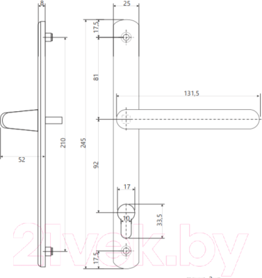 Ручка дверная Apecs HP-92.7005-W