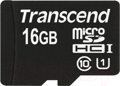 Карта памяти Transcend microSDHC Class 10 UHS-I 16GB (TS16GUSDCU1)
