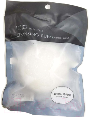 Спонж для умывания Missha Soft Jelly Cleansing Puff White Clay (1шт)