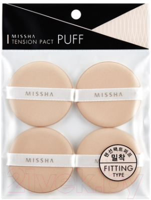 Набор спонжей для макияжа Missha Tension Pact Puff Fitting (4шт)