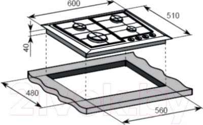 Газовая варочная панель Weissgauff HGG641WG