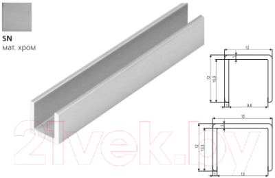 Направляющая для раздвижных дверей Arni PK1.ITK/P12x12