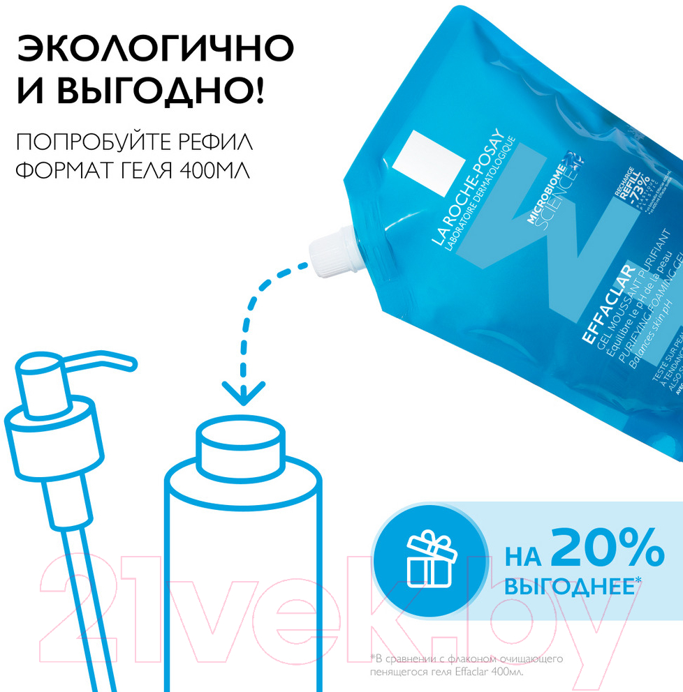 Гель для умывания La Roche-Posay Effaclar очищающий (400мл)