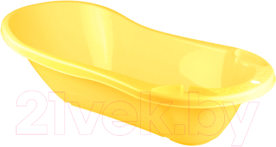 Ванночка детская Пластишка С клапаном для слива воды 431301306 (желтый)