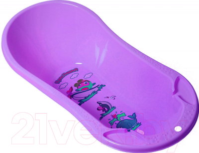 Ванночка детская Пластишка С клапаном для слива воды 431300403 (сиреневый)